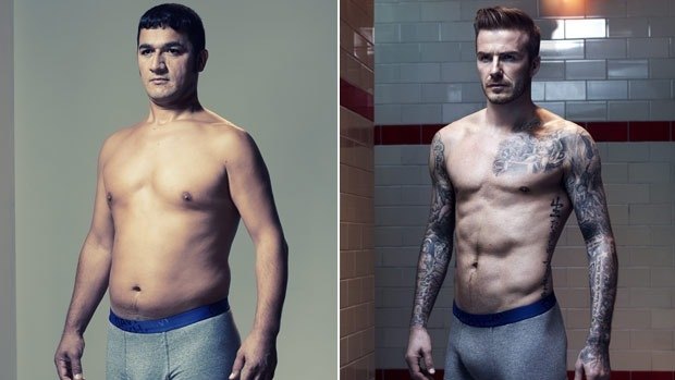 Real men versus underwear models