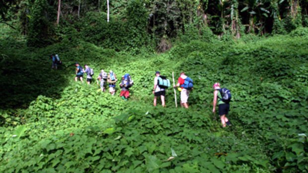 Kokoda track like lying on a beach for travel insurance