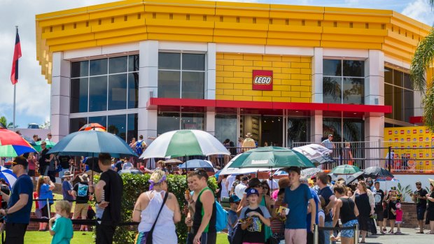 Big crowd builds for Australia first Lego Store at Dreamworld