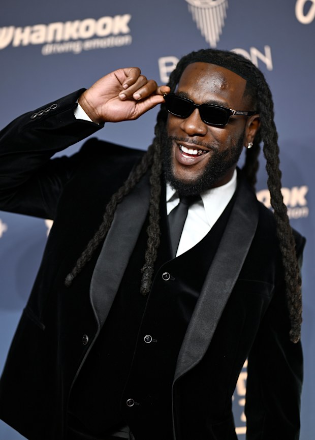 Burna Boy at the 70th Ballon D’Or Ceremony at Palladium Theatre on October 26, 2026 in London, England.