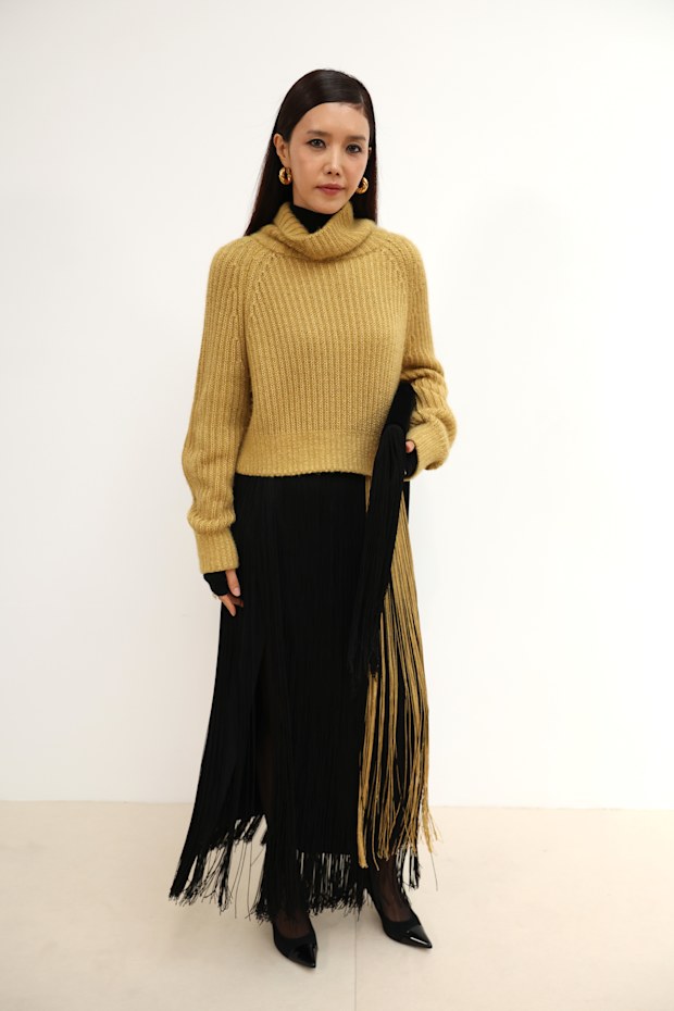 Chae Jung-an attends the Akris Womenswear Spring/Summer 2027 show as part of Paris Fashion Week on October 04, 2026 in Paris, France.