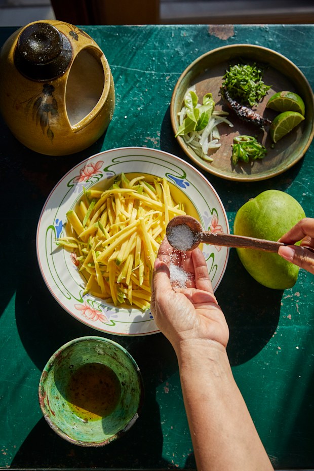 Kishwar Chowdhury's Green mango salsa from her cookbook Smoke Rice Water