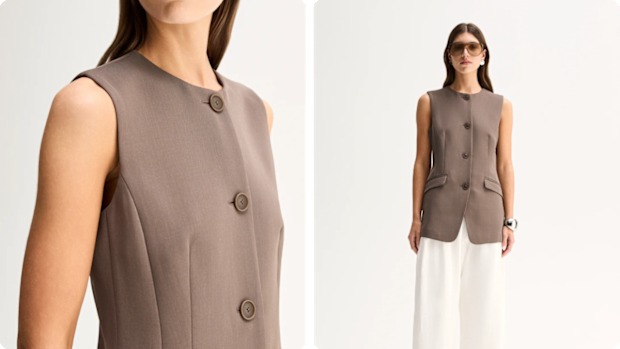 A tailored vest is perfect for 9-5.