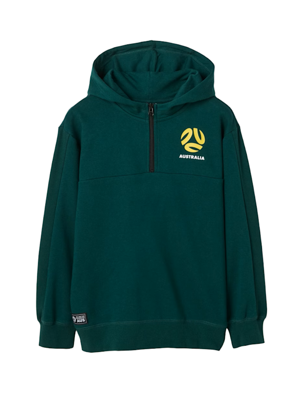 Target Socceroos World Cup Australian Cotton Blend Popover Hooded Jumper.