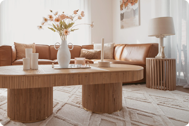 Add a rug to your living space.