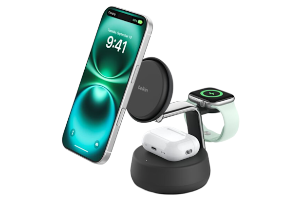Belkin MagSafe Charger Compatible, 3-in-1 Qi2 Wireless Charging Dock 25W