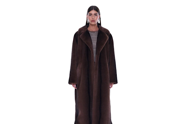 Ena Pelly Nova Longline Faux Fur Jacket.
