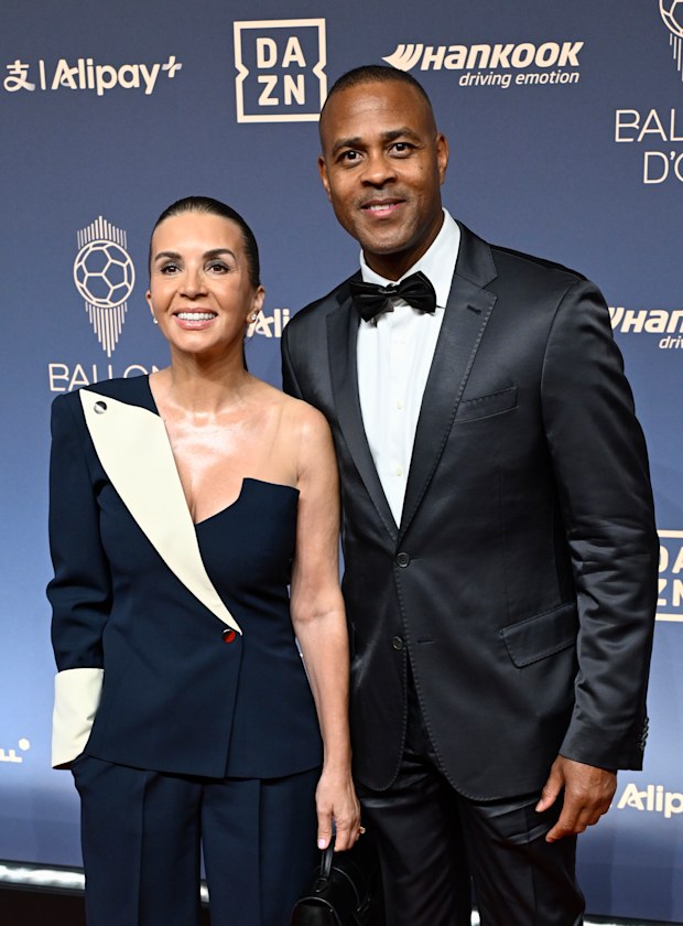 Rossana Kluivert and Patrick Kluivert at the 70th Ballon D’Or Ceremony at Palladium Theatre on October 26, 2026 in London, England.