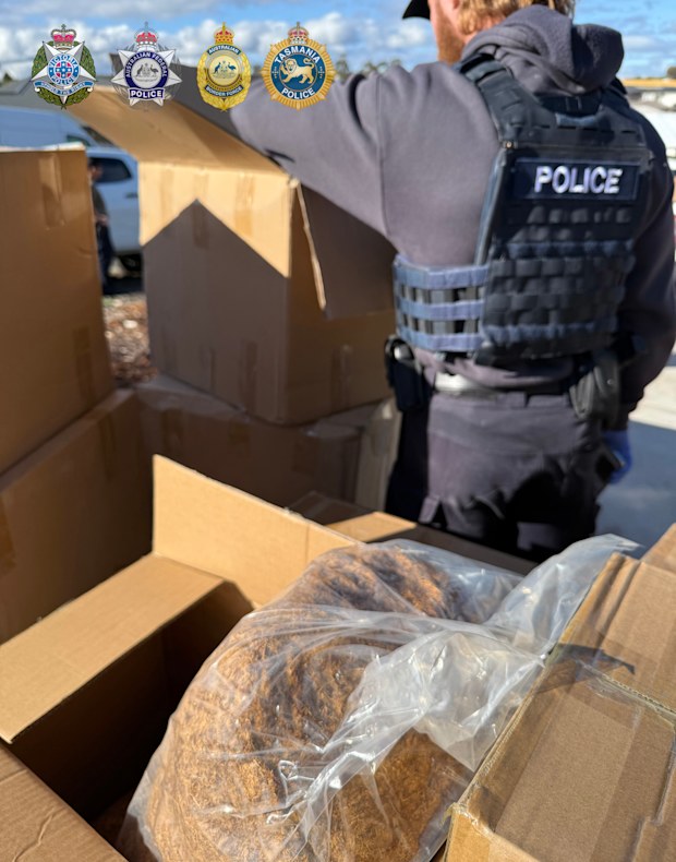 Multiple search warrants were executed earlier this week in Victoria, with officers seizing more than $2.5 million worth of tobacco product and three people arrested.
