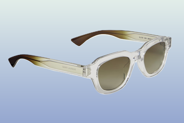 Saint Laurent Eyewear D-Frame Acetate and Silver-Tone Sunglasses.