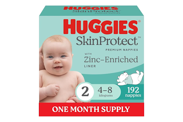 Huggies Skin Protect Infant Nappies 192 Pack.