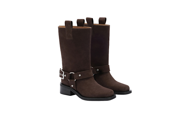 Ganni Mid Shaft Biker Boot.