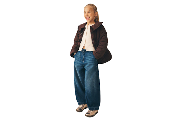 Next Chocolate Brown Shower Resistant Frill Collar Quilted Jacket.