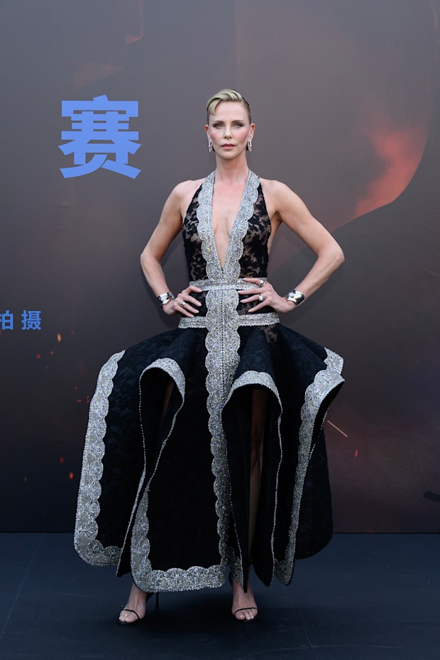 Charlize Theron at The Odyssey Beijing Red Carpet Meet & Greet at Universal CityWalk on July 30, 2026 in Beijing, China. 