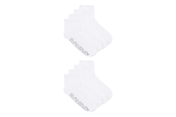 Bonds Men’s Logo Light Quarter Crew Socks.