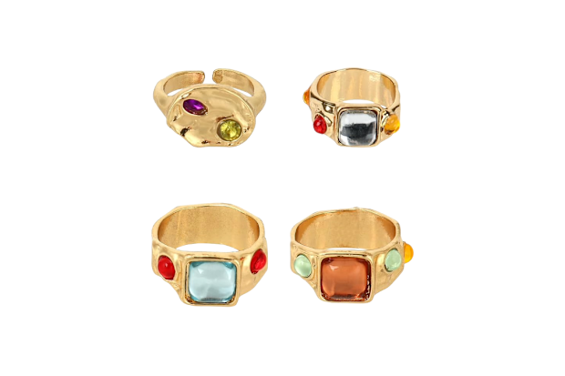 Mikovivi 4-piece Chunky Ring Set.