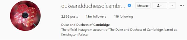 Duke and Duchess of Cambridge, Remembrance Day