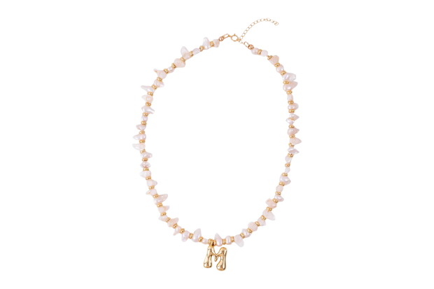 Kaarme Jewels Pearl Initial Necklace.