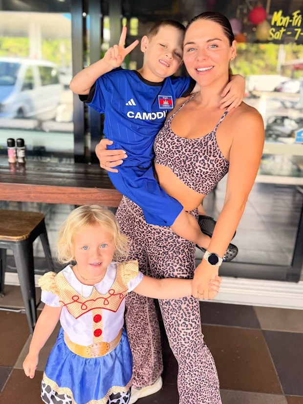 Tara Pavlovic with her two children