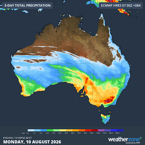 Half of Australia is bracing for weekend of wet weather.