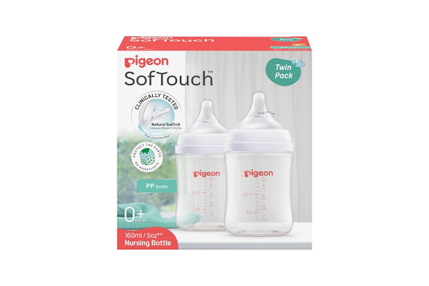 Pigeon SofTouch Logo Nursing Bottle.