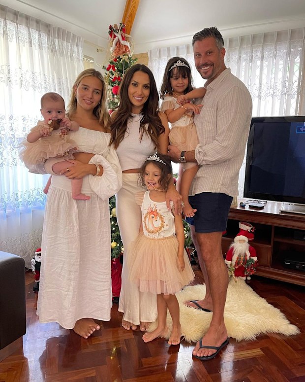 Snezana and Sam alongside their four daughters. 