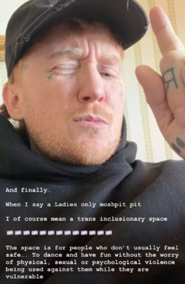 Frank Carter statement after Sex Pistols boots fan