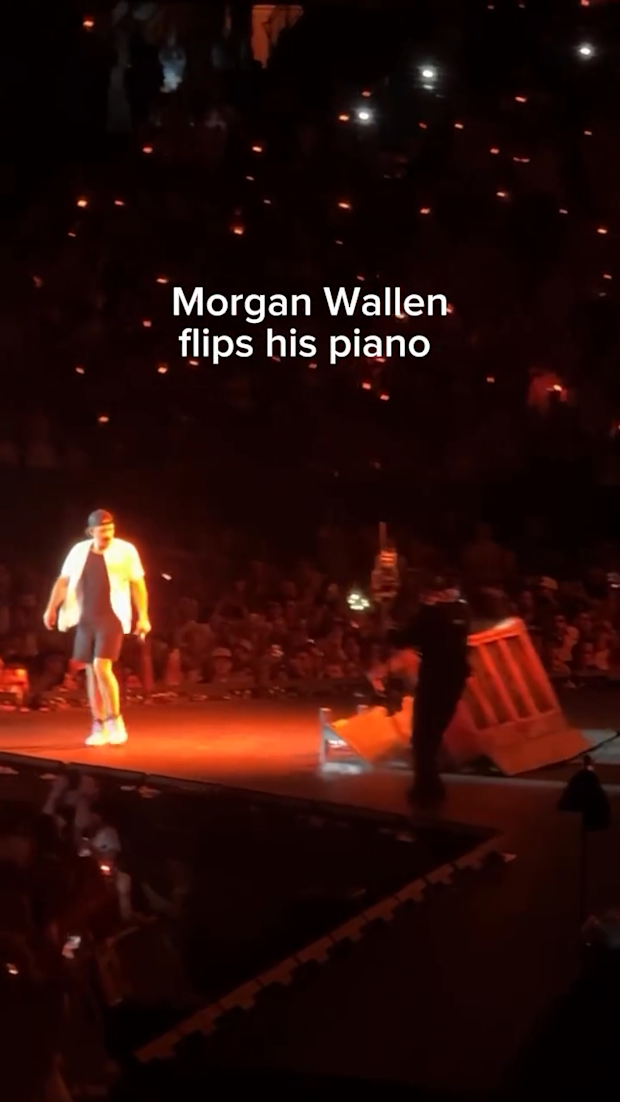 Morgan Wallen flipping piano