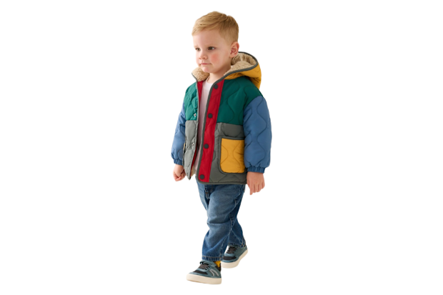 Next Colour Block Quilted Coat.
