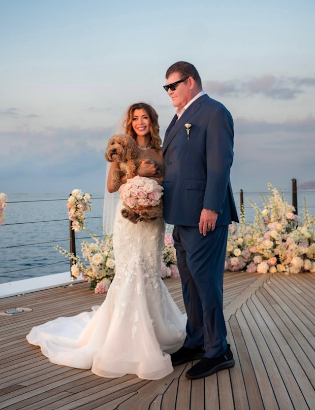 Aussie billionaire James Packer has married Kylie Lim in a private ceremony on an Italian island, and now the first photos of the couple’s big day have been unveiled.
