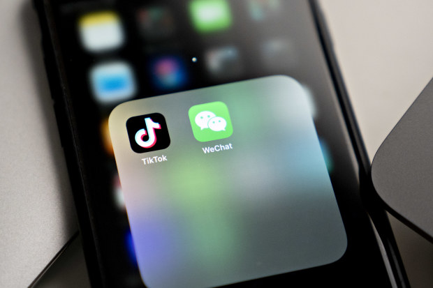 WeChat and TikTok apps