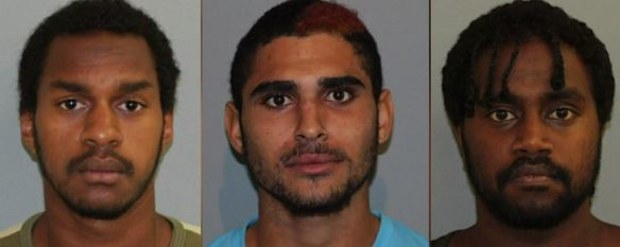 Escaped prisoners Nawie Asera (left) and Elijah Tapim (right) were arrested today after escaping a prison in far north Queensland. Beau-Daniel King (centre) was caught earlier this week. (Supplied)