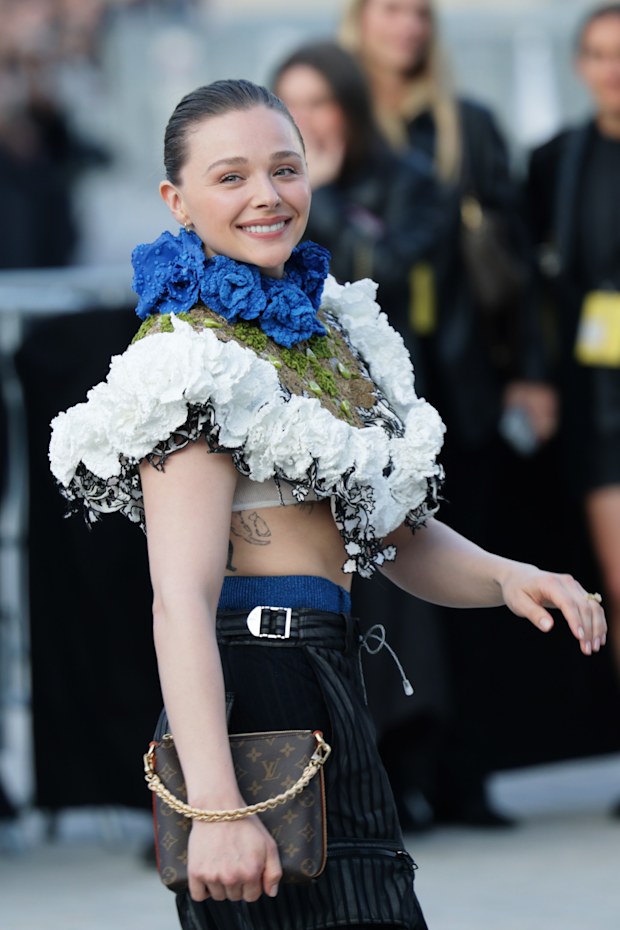 Chloë Grace Moretz at the Louis Vuitton Womenswear Spring/Summer 2027 show as part of Paris Fashion Week on October 6, 2026 in Paris, France.