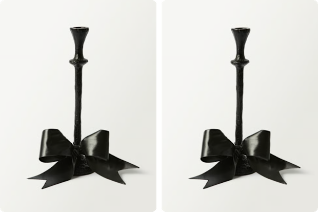 Adairs black candle for Halloween