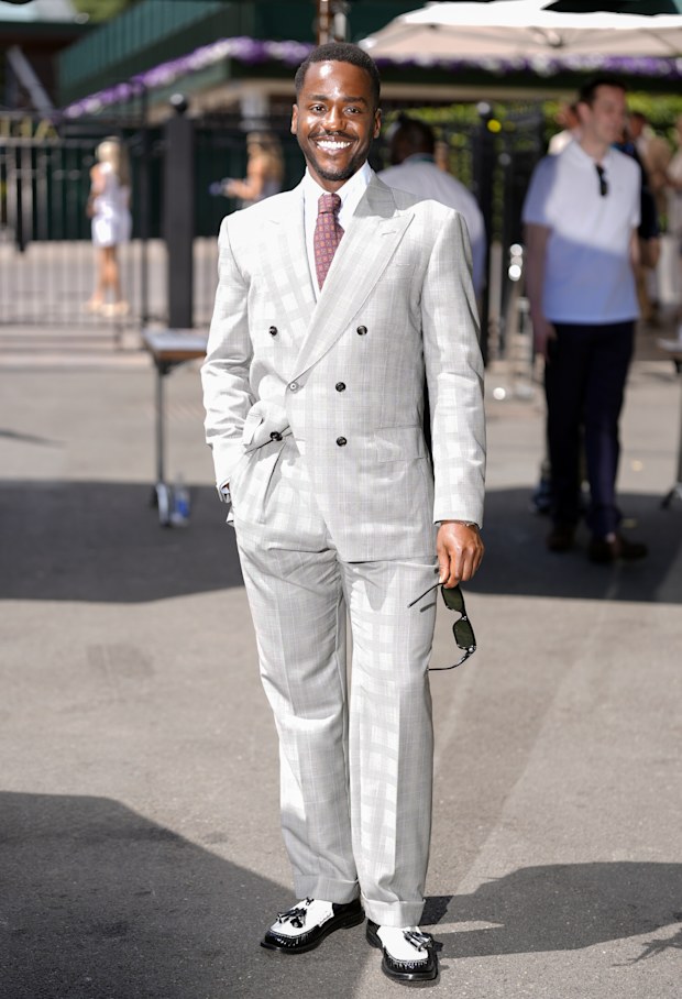 Ncuti Gatwa at the 2026 Wimbledon Championships at the All England Lawn Tennis and Croquet Club, London. July 6, 2026.