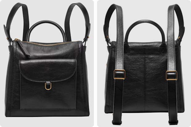Fossil Parker Black Backpack