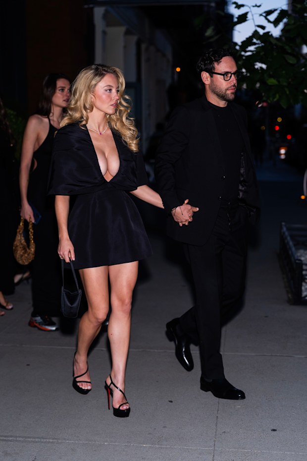 Scooter Braun and Sydney Sweeney step out in New York City.