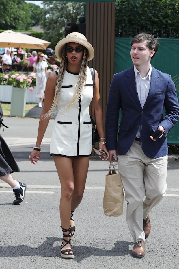 Phoenix Brown at the 2026 Wimbledon Tennis Championships at All England Lawn Tennis and Croquet Club on July 6, 2026 in London, England.