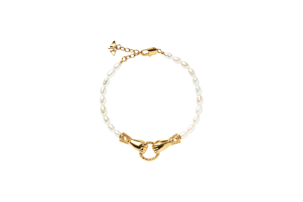Missoma Harris Reed in Good Hands Pearl Bracelet.