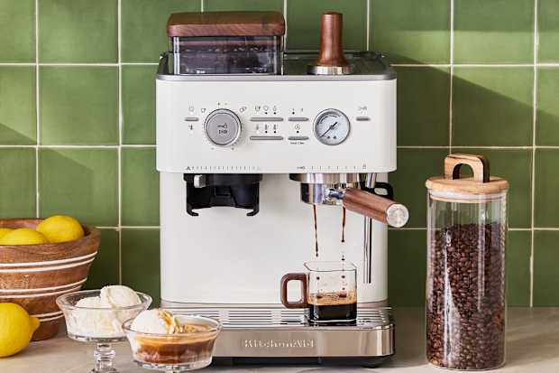Kitchenaid Espresso machine with walnut