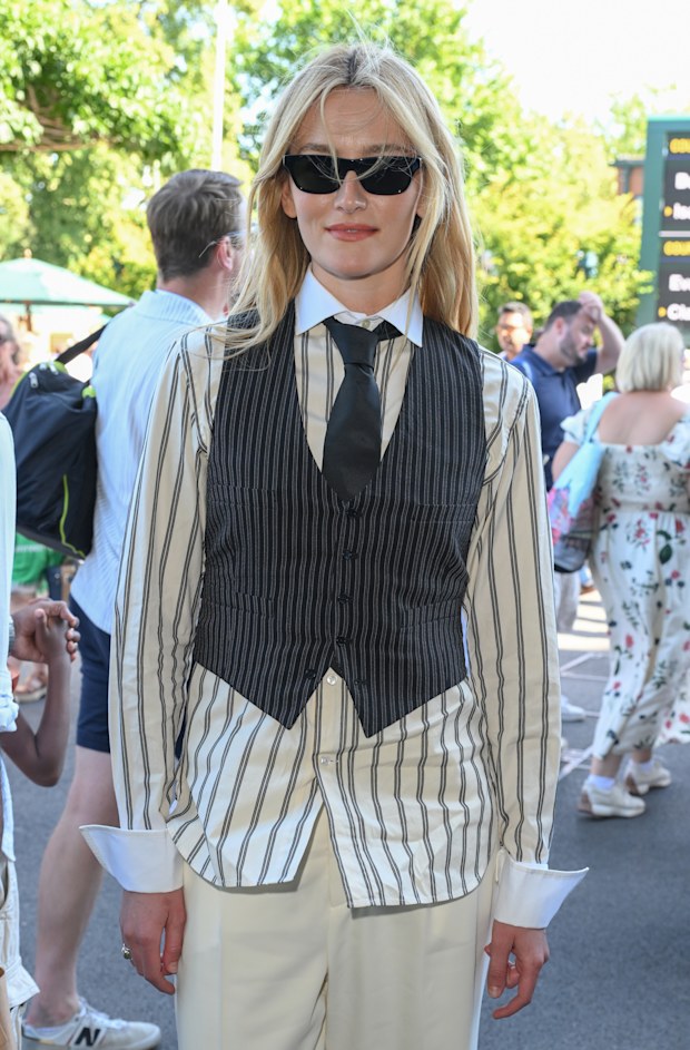 Sarah Pidgeon at the 2026 Wimbledon Tennis Championships at the All England Lawn Tennis and Croquet Club on July 12, 2026 in London, England.