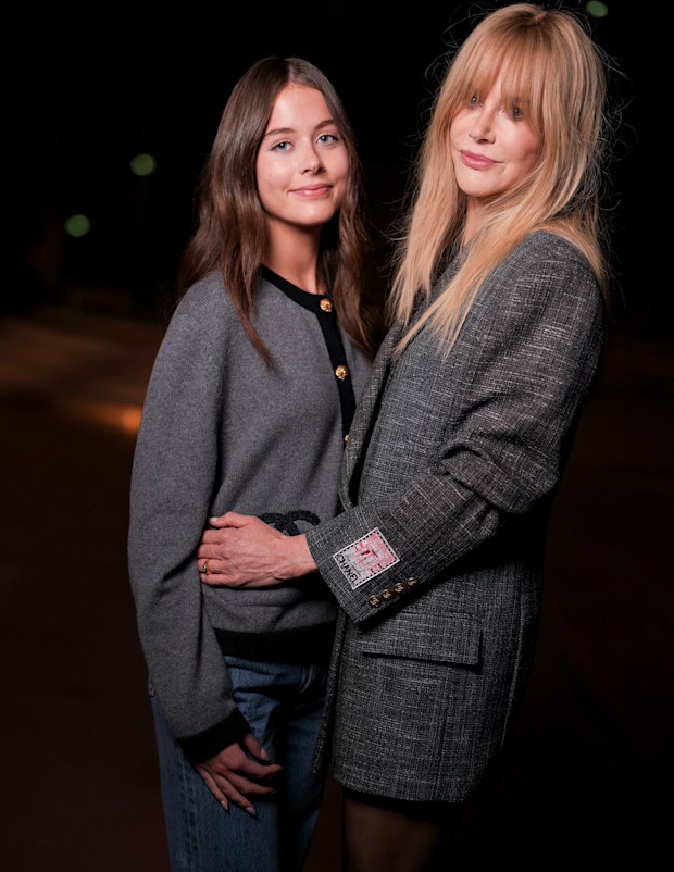 Nicole Kidman and daughter Faith at the Chanel fashion show as a part of Paris RTW Spring/Summer 2027 fashion week on October 05, 2026 in Paris, France.
