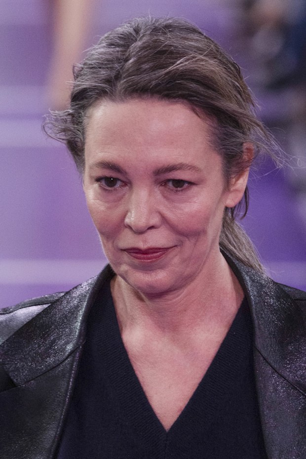 Olivia Colman walks the runway during the Miu Miu Ready to Wear Spring/Summer 2027 fashion show as part of Paris Fashion Week on October 4, 2026 in Paris, France. (Photo by Victor VIRGILE/Gamma-Rapho via Getty Images)