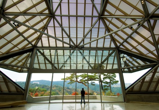 Miho Museum, Tunnel exit at bridge across from I. M. Pei's …