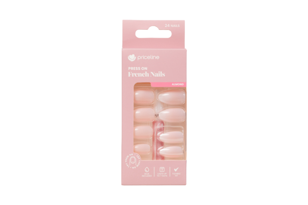 Priceline Almond Press On French Nails.