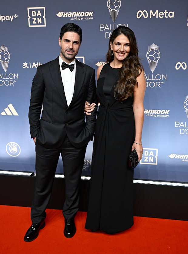 Mikel Arteta and Lorena Bernal attend the 70th Ballon D’Or Ceremony 