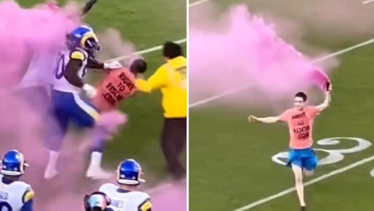 NFL star drops field invader