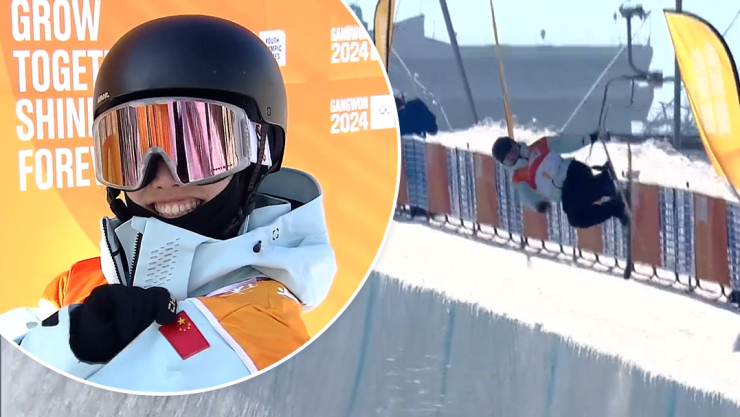 Chinese freestyle skier stuns at Youth Olympics