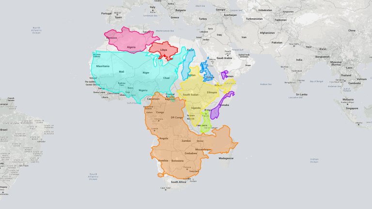 Visualizing the True Size of Land Masses from Largest to Smallest