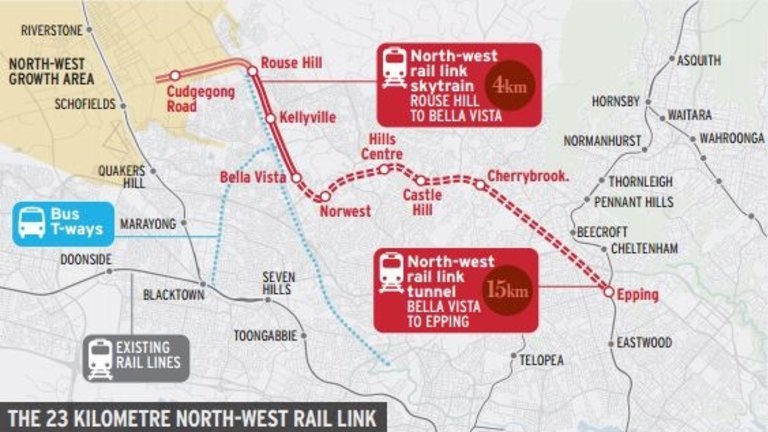 North West Rail Link Map North West Rail Link: Costs Blow Out On Sydney's Biggest Public Transport  Project